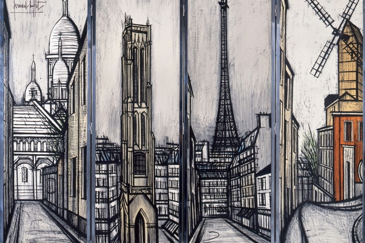 企画展「ビュフェのパリ」静岡で、“戦後パリの文化”ビュフェのパリ風景画＆当時の映画ポスターを展示