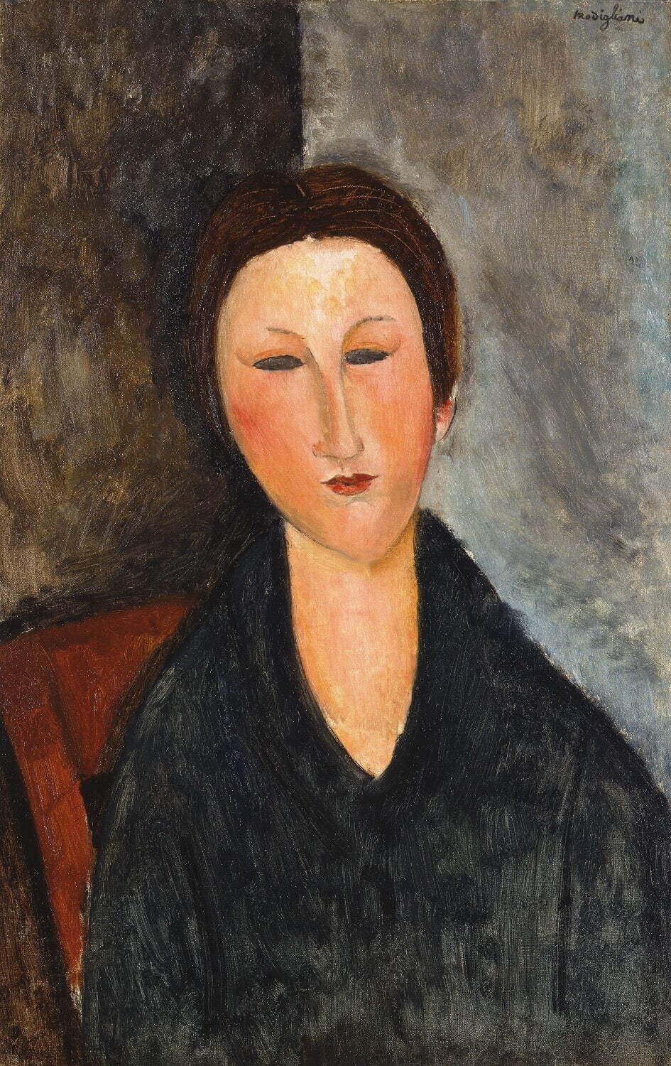 アメデオ・モディリアーニ 《若い女の胸像(マーサ嬢)》 1916-17年頃