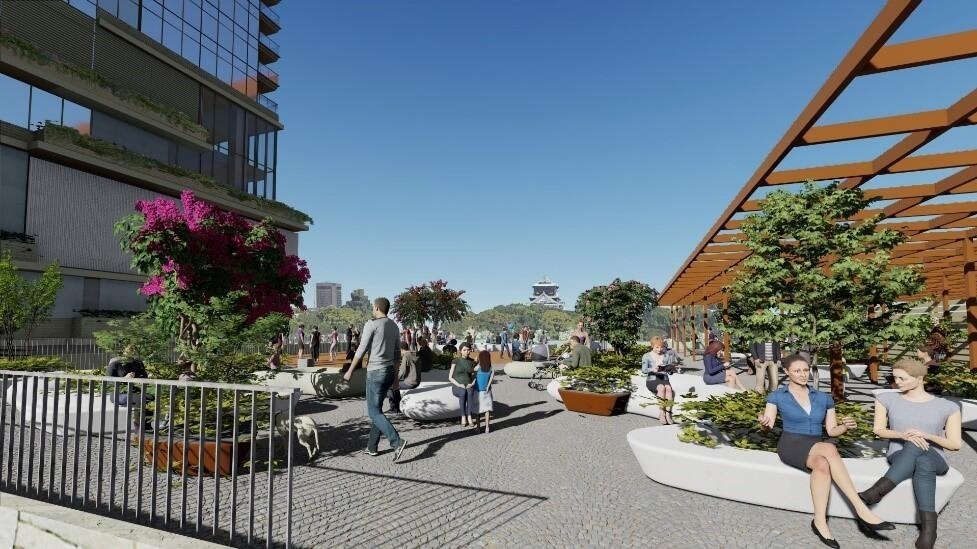 大阪・難波宮跡公園の再整備、カフェ・レストランなど出店の商業施設「なノにわ」＆東側にホテルも｜写真11