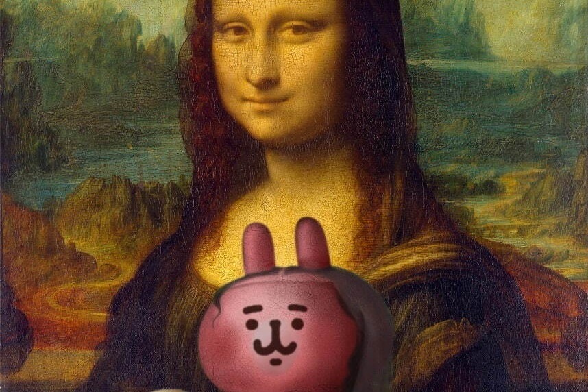 「カナヘイの小動物 世界トンデモ博物館」銀座三越で、ピスケとうさぎが入り込んだ名画＆巨大像の展示