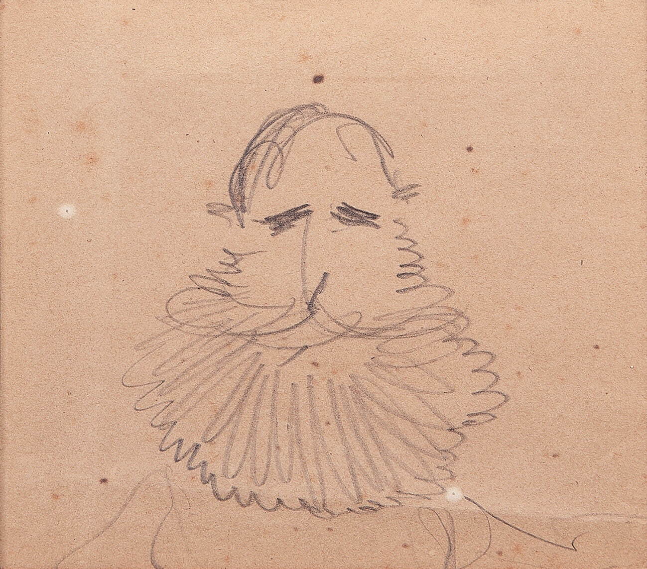 アンリ・ド・トゥールーズ＝ロートレック 《アルフォンス・ド・トゥールーズ＝ロートレック伯爵の肖像》 1888年頃 鉛筆／紙 The Firos Collection