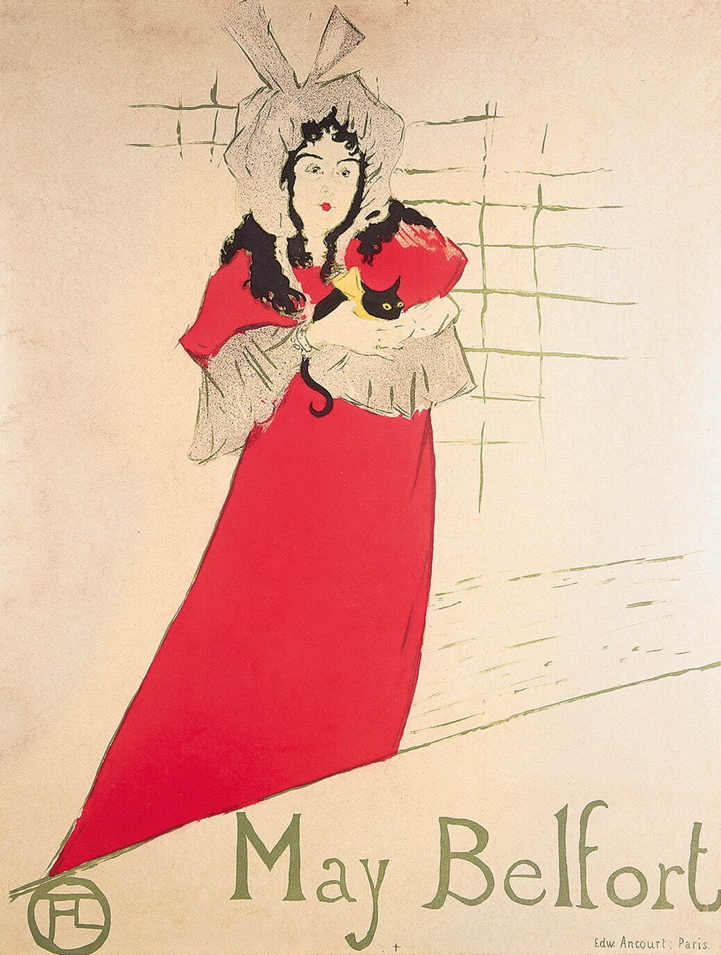 アンリ・ド・トゥールーズ＝ロートレック 《メイ・ベルフォール》 1895年 リトグラフ The Firos Collection