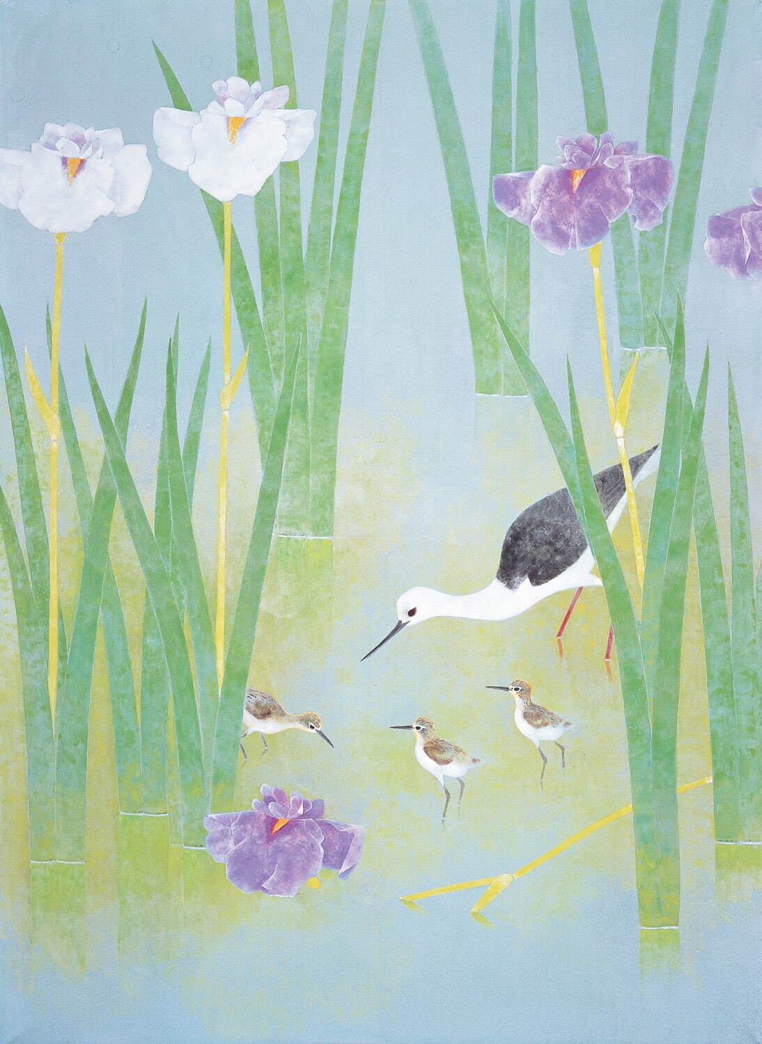 上村淳之 《花の水辺II》 平成19年(2007年) 松伯美術館蔵