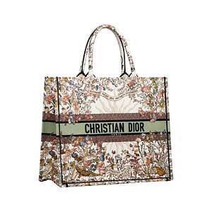 【24新作★限定デザイン】DIOR ミディアム ブック トートバッグ Dior ブック トートバッグ ミディアム 花柄 ロゴ BOOK TOTE