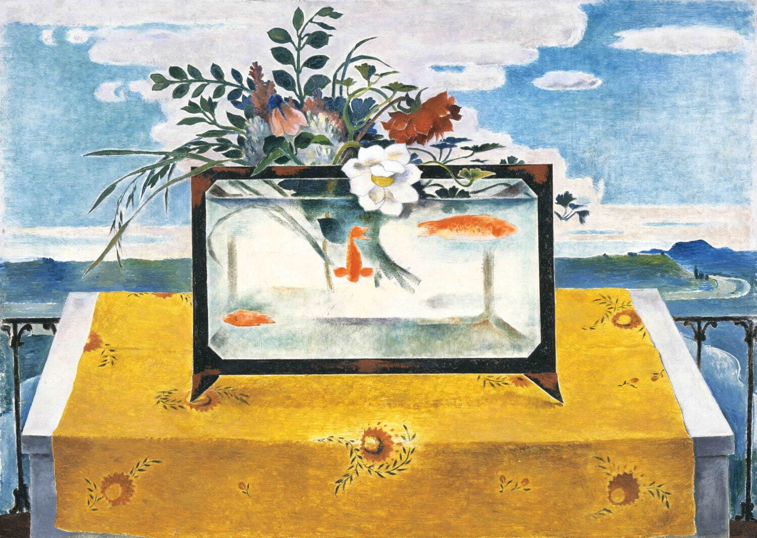 板倉鼎 《金魚》 1928年 油彩、カンヴァス 松戸市教育委員会蔵