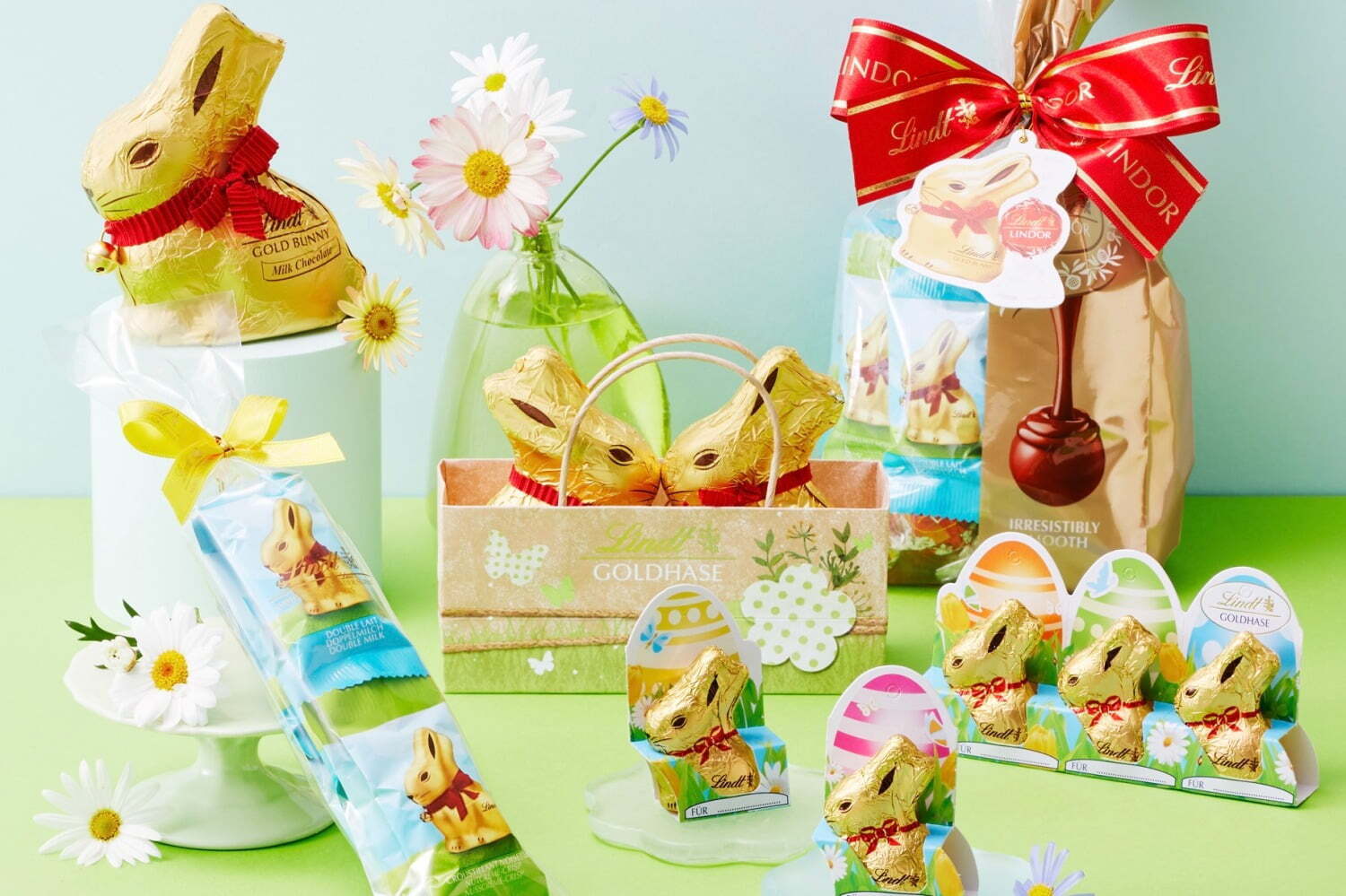 リンツ24年春限定でうさぎ型ミルクチョコレート「ゴールドバニー