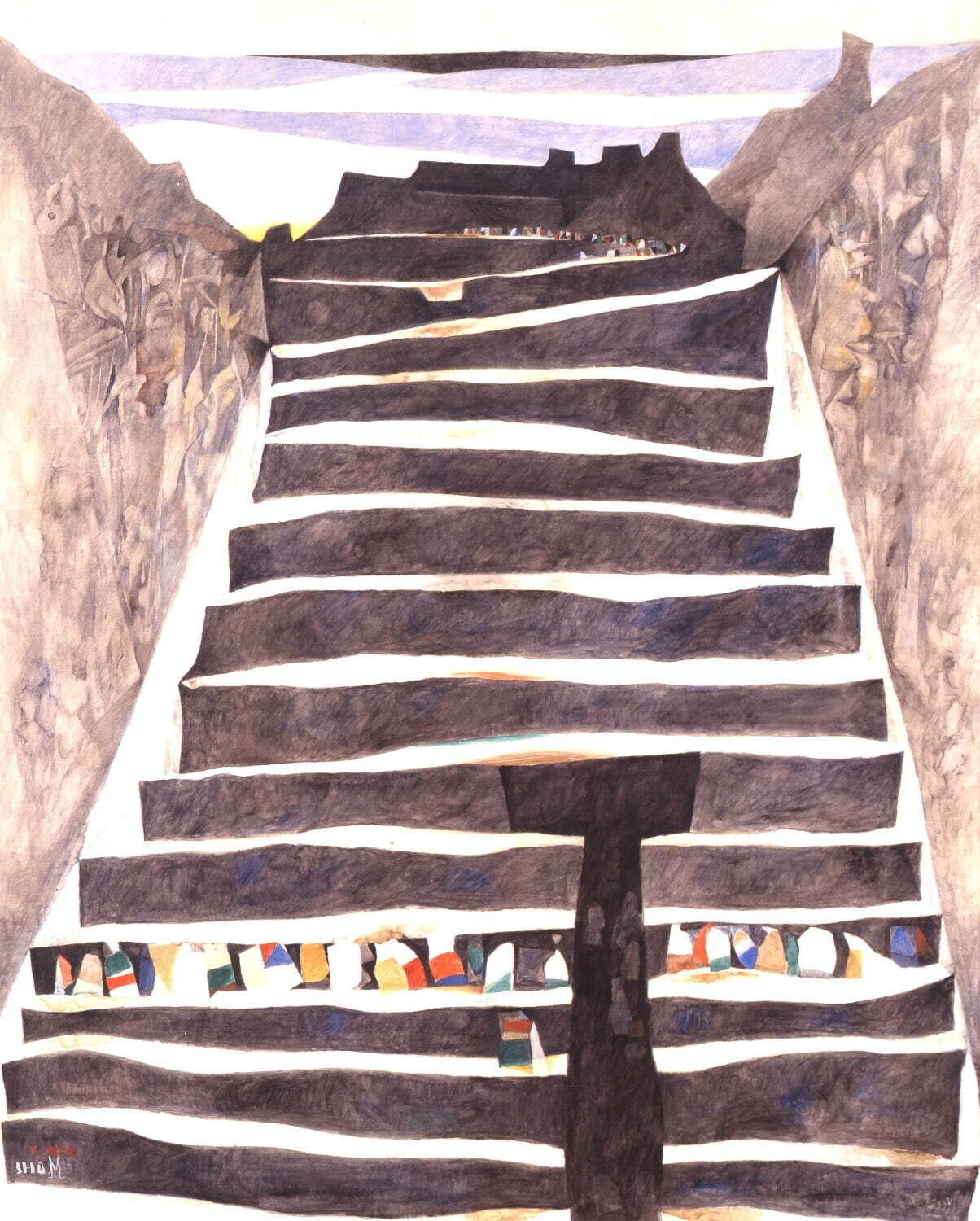 松井正 《オリャンタイ・タンボ》 1985年
油彩、布 芦屋市立美術博物館蔵