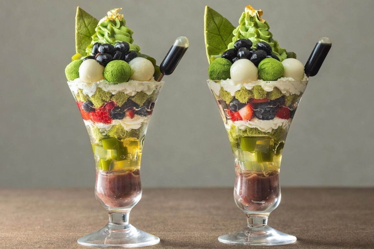 羊羹｜ザ・キャピトルホテル 東急から新緑の抹茶スイーツ - 上質抹茶や苺の多層パフェ、“黒蜜ソース”付き