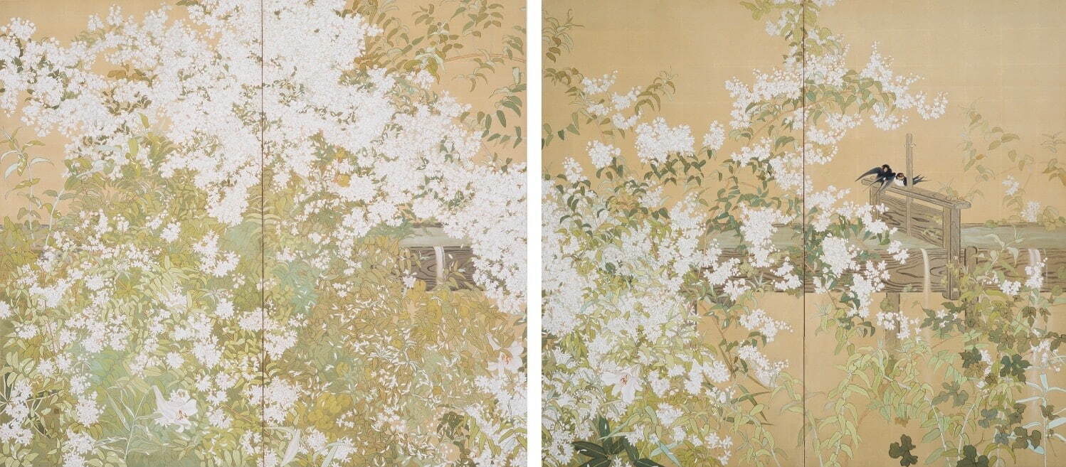 石崎光瑤 《筧》 大正3年(1914年) 南砺市立福光美術館蔵