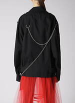 リミ フゥ“花柄レース”のアシンメトリードレス＆安全ピンのチェーン配したドレープジャケット｜写真28