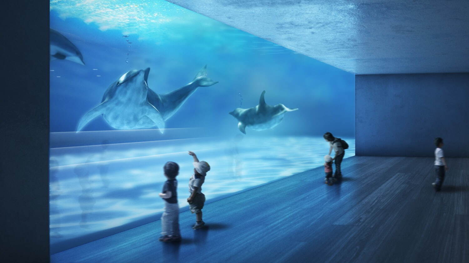 「神戸須磨シーワールドホテル」須磨海浜水族園跡地に、国内初“イルカとふれあう”プール常設＆水槽付客室｜写真114