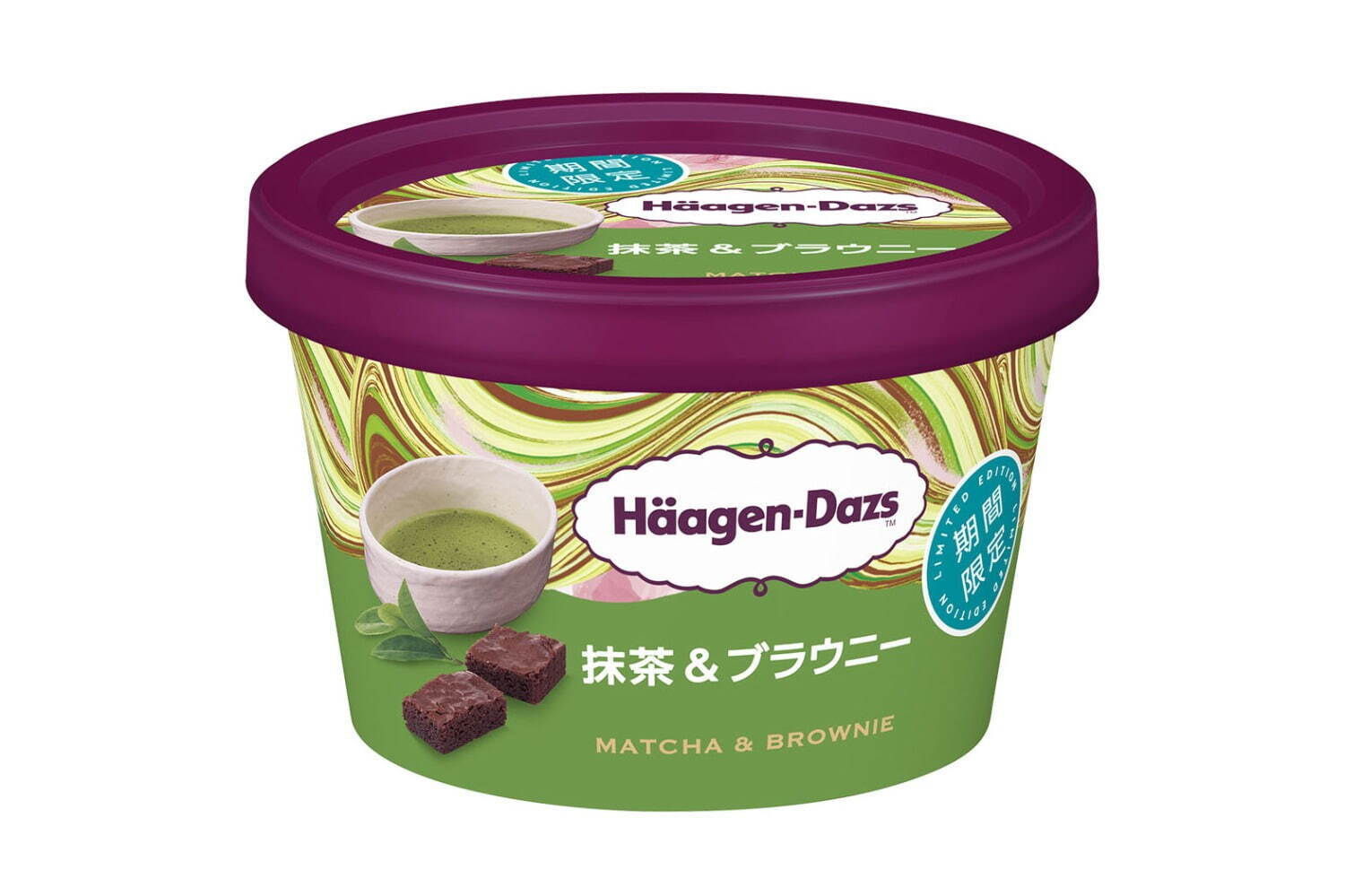 ハーゲンダッツの新作「抹茶＆ブラウニー」濃密食感の抹茶ブラウニーを合わせた抹茶アイスクリーム｜写真1