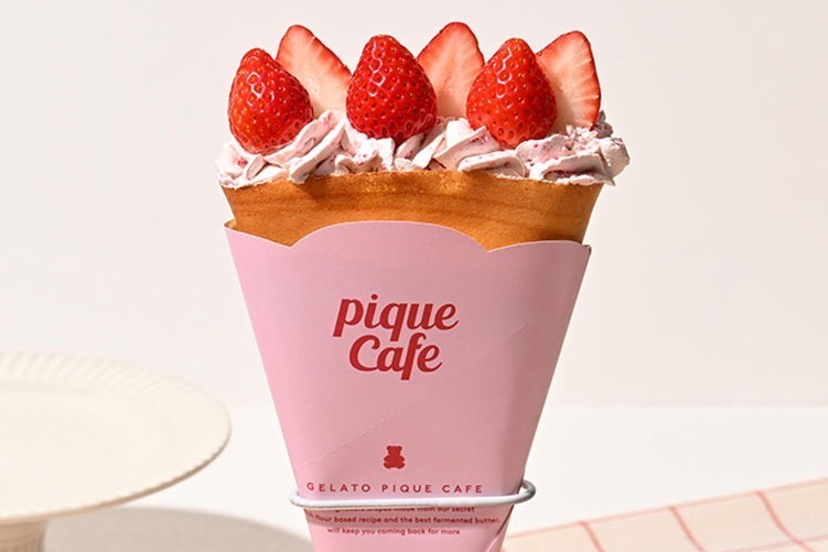 ジェラート ピケ カフェ「ストロベリーミルフィーユクレープ」甘酸っぱいいちごを堪能する限定メニュー