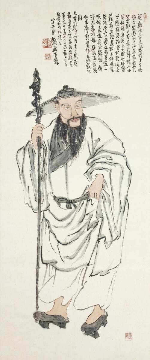 富岡鉄斎筆 《蘇子笠屐図》 大正6年(1917年) 清荒神清澄寺鉄斎美術館蔵