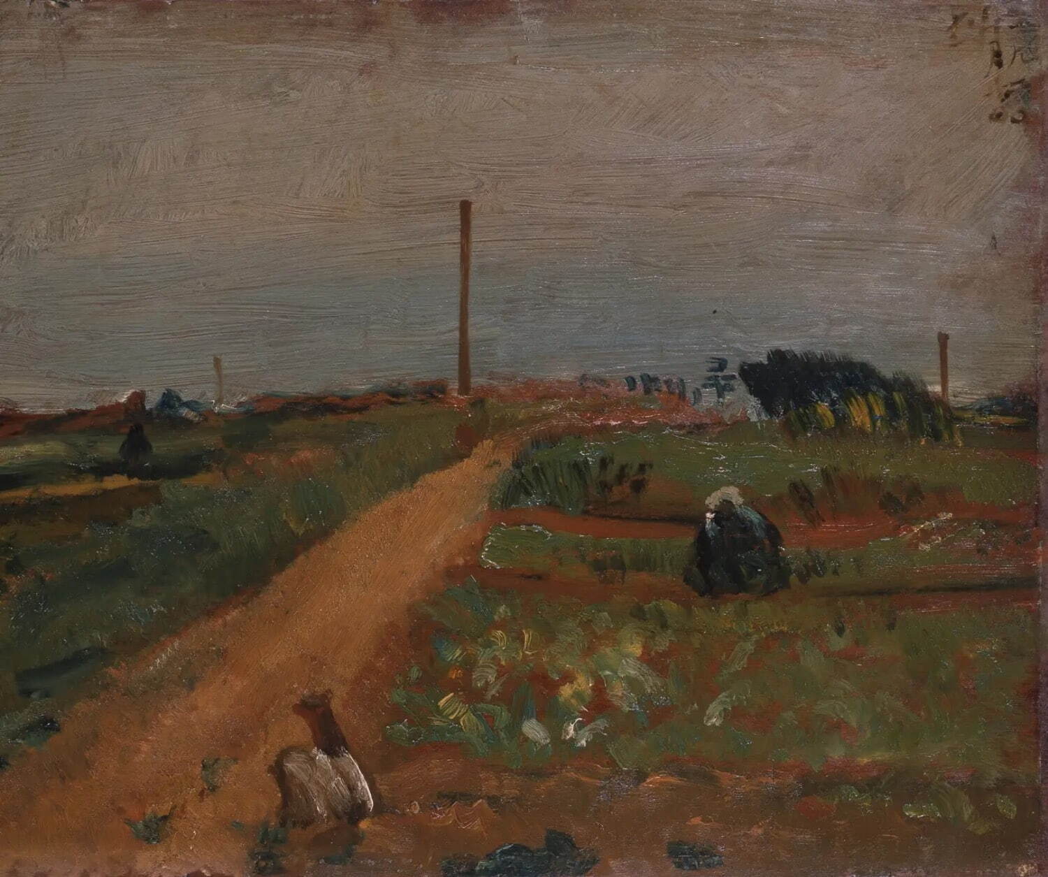 岸田劉生 《畑と赤土の道(浜松風景)》 福島県立美術館蔵(河野保雄コレクション)