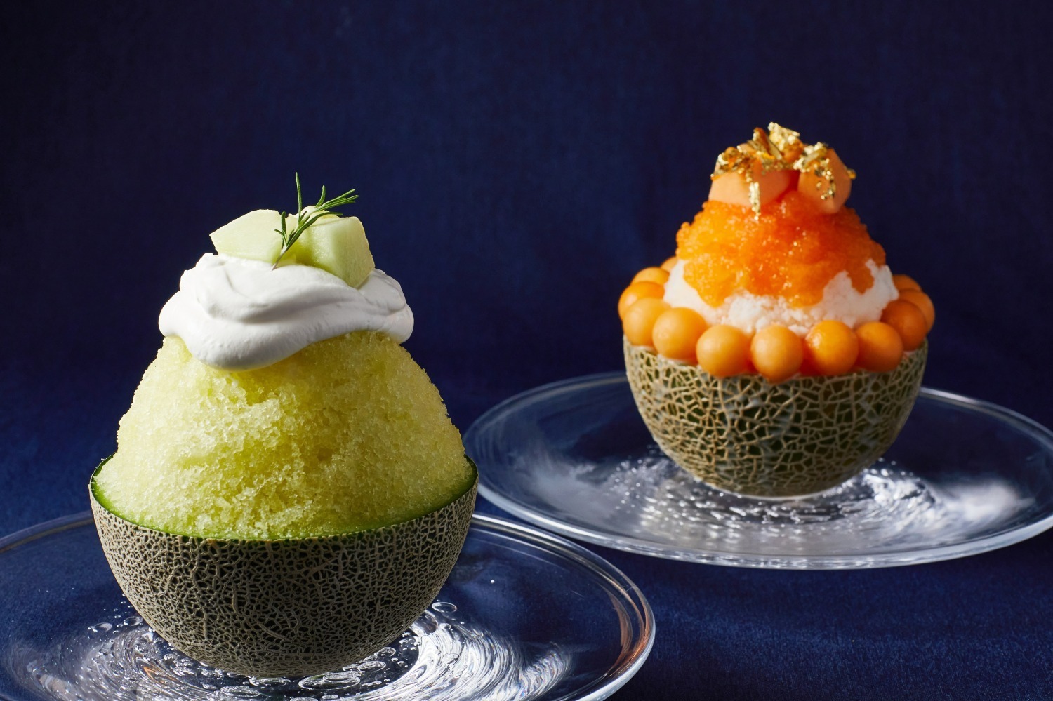 シャンパン(シャンパーニュ)｜北海道「星野リゾート トマム」“メロン丸ごと1玉使用”の贅沢かき氷、青肉メロン氷×ヨーグルトなど