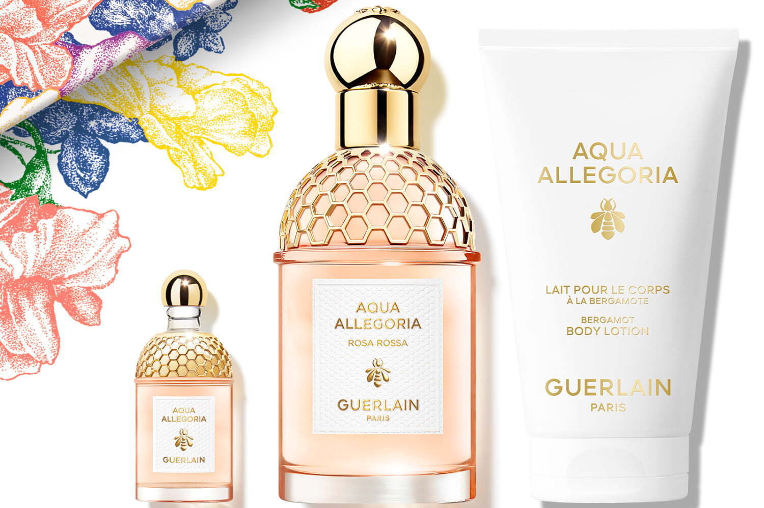 香水瓶｜ゲラン24年母の日限定フレグランスコフレ、フルーティなオーデトワレ＆ベルガモットのボディローション