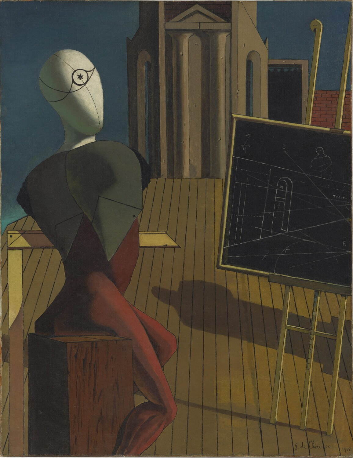 ジョルジョ・デ・キリコ《予言者》1914-15年、油彩・カンヴァス ニューヨーク近代美術館(James Thrall Soby Bequest)
© Digital image, The Museum of Modern Art, New York / Scala, Firenze © Giorgio de Chirico, by SIAE 2024