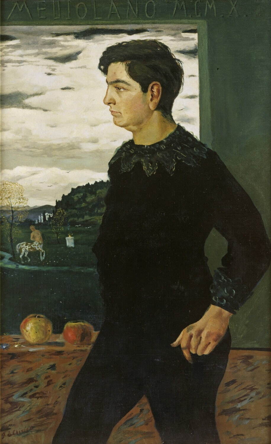 ジョルジョ・デ・キリコ《弟の肖像》1910年、油彩・カンヴァス ベルリン国立美術館
© Photo Scala, Firenze / bpk, Bildagentur fuer Kunst, Kultur und Geschichte, Berlin © Giorgio de Chirico, by SIAE 2024