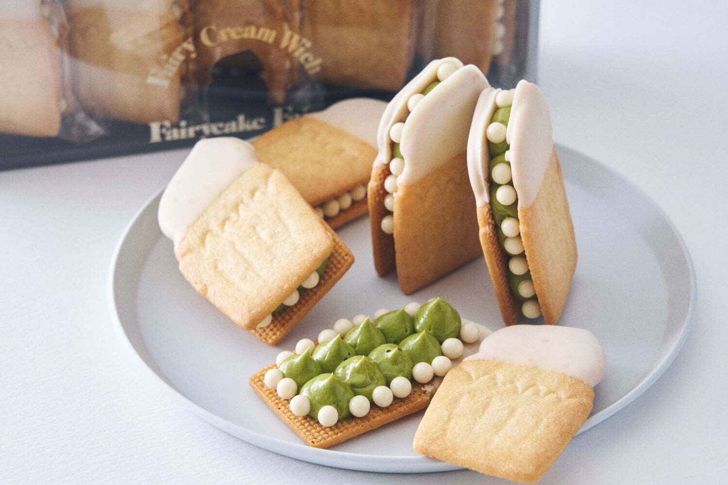 フェアリーケーキフェア「生バターサンド」“抹茶ラテ”の限定フレーバー、宇治抹茶×ホワイトチョコで