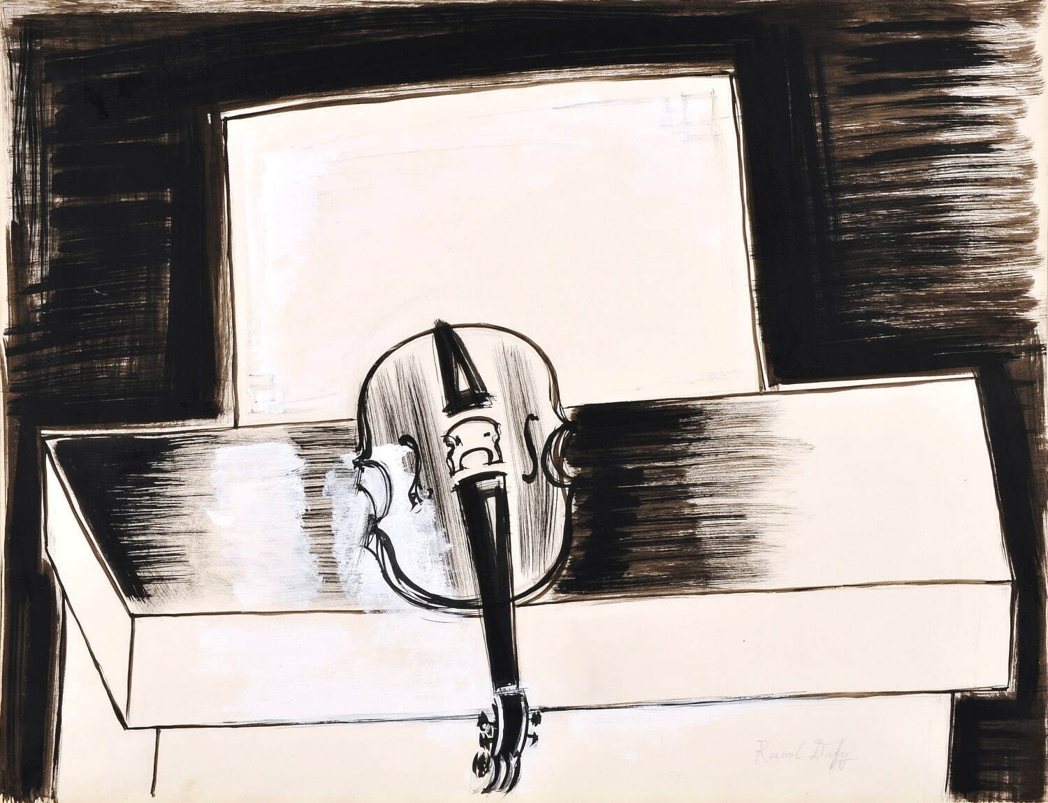 ラウル・デュフィ 《バイオリン》
50×65cm 紙・インク・グワッシュ