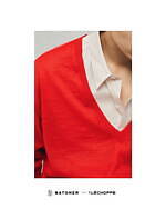 バトナー“深めVネック”のレショップ限定ニット、ドレープ感引き立つ麻素材で｜写真8