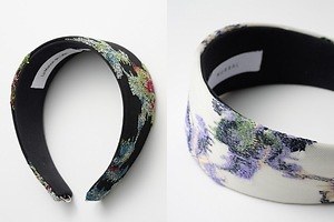 ミューラル×メゾンドリリスのヘアカチューシャ、“花が朧げに交わる”刺繍レースなど3種