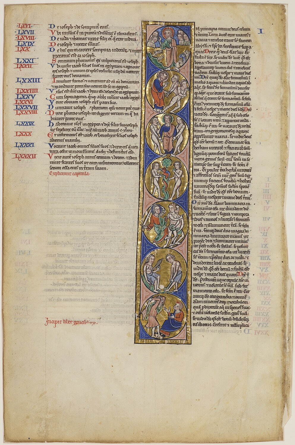 《聖書零葉》 イングランド 1225-35年頃
内藤コレクション 国立西洋美術館蔵