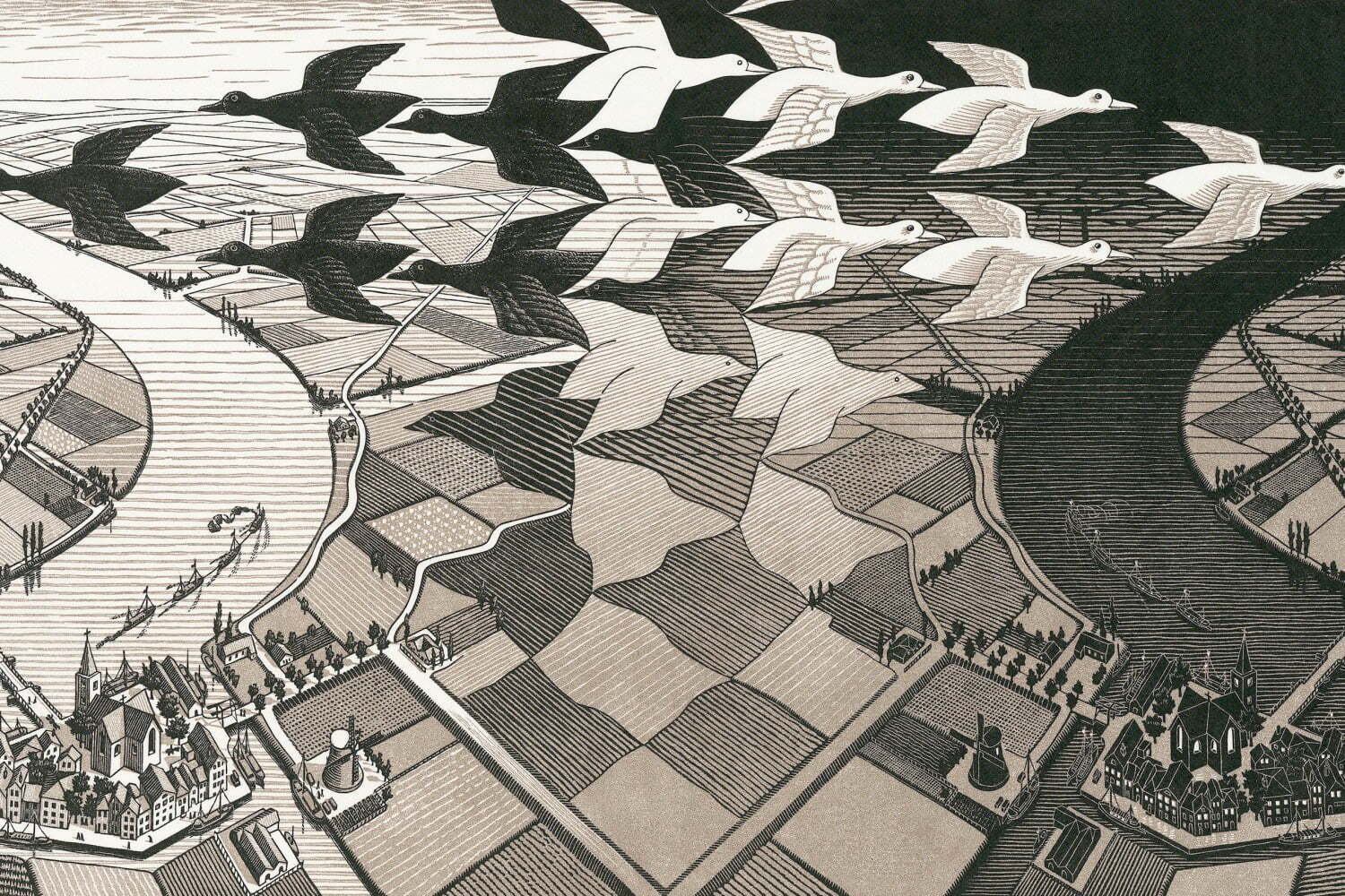 エッシャーの展覧会が富山県美術館で - “だまし絵”の代表作や初期のイタリア風景など約160点