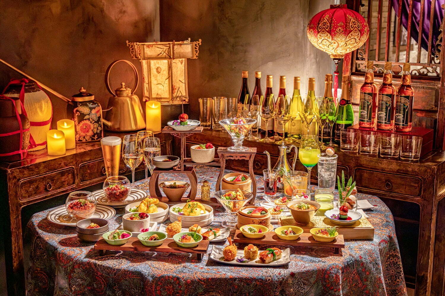 シャンパン(シャンパーニュ)｜ヒルトン東京のチャイニーズ風ビアパーティー「ビストロ・シノワ」“タパス・スタイル”の中華ディナー