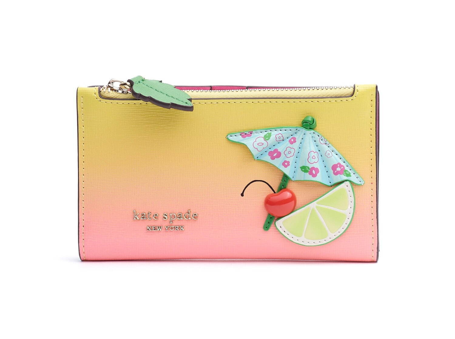 ケイト・スペード24年夏小物、“ミントリキュール色”財布やパラソルを飾ったカードケース｜写真1