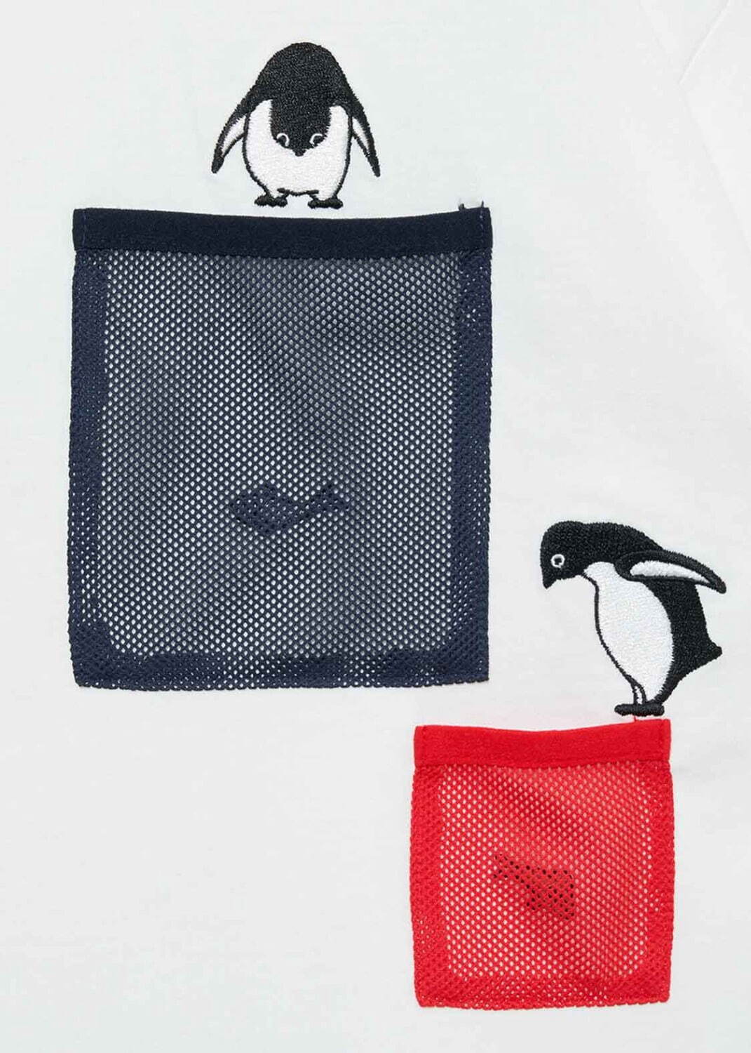 グラニフ×さかざきちはるの新作コラボ、ペンギンの刺繍Tシャツや