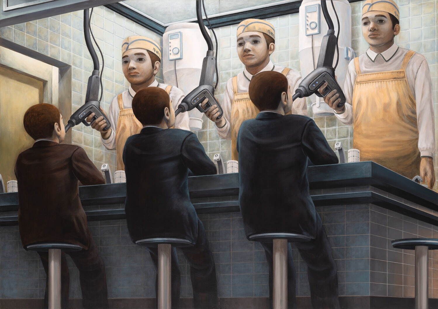 石田徹也 《燃料補給のような食事》 1996年 静岡県立美術館蔵