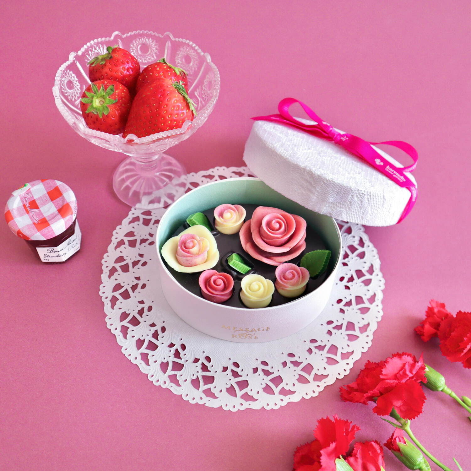 花屋が作る“薔薇チョコレート”に24年母の日限定カーネーションカラー、花束風ギフトボックスなど｜写真7