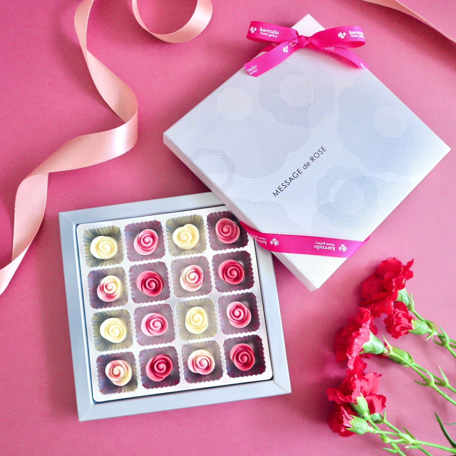 花屋が作る“薔薇チョコレート”に24年母の日限定カーネーションカラー、花束風ギフトボックスなど｜写真12
