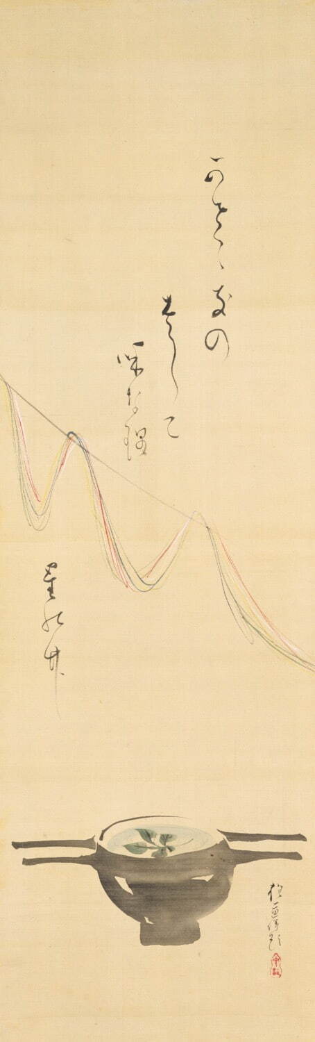 酒井抱一筆 《七夕図》 日本 江戸時代 19世紀 根津美術館蔵(小林中氏寄贈)