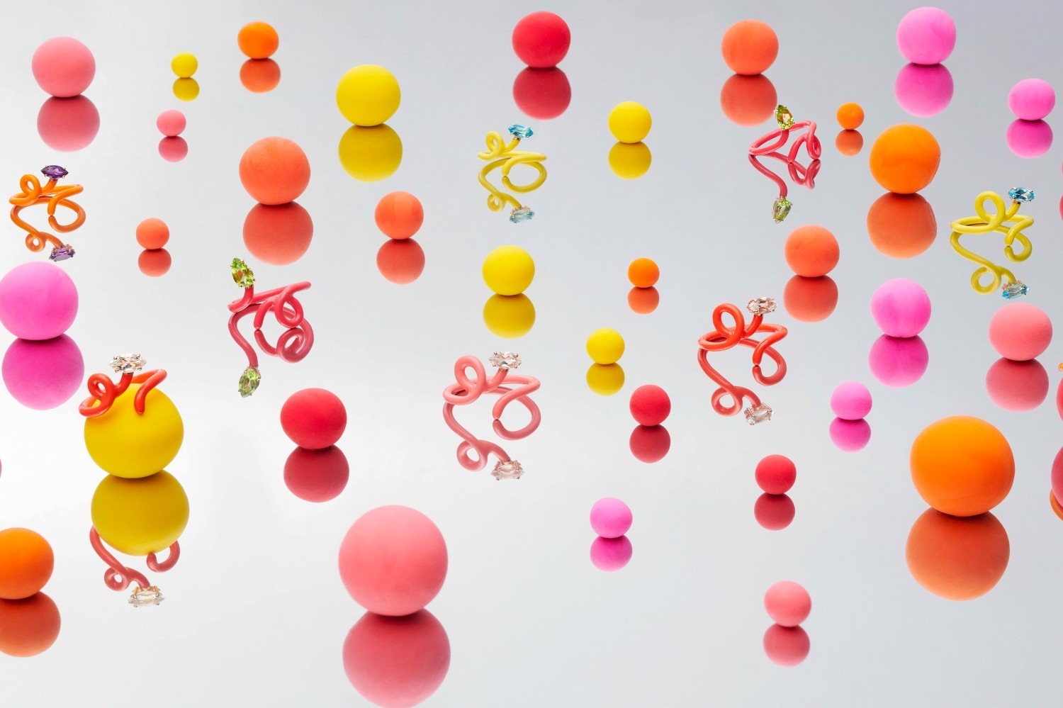 天然石｜イタリア・ミラノ発ジュエリー「ベア・ボンジャスカ」アートのようなリングや手描き風フラワーピアス