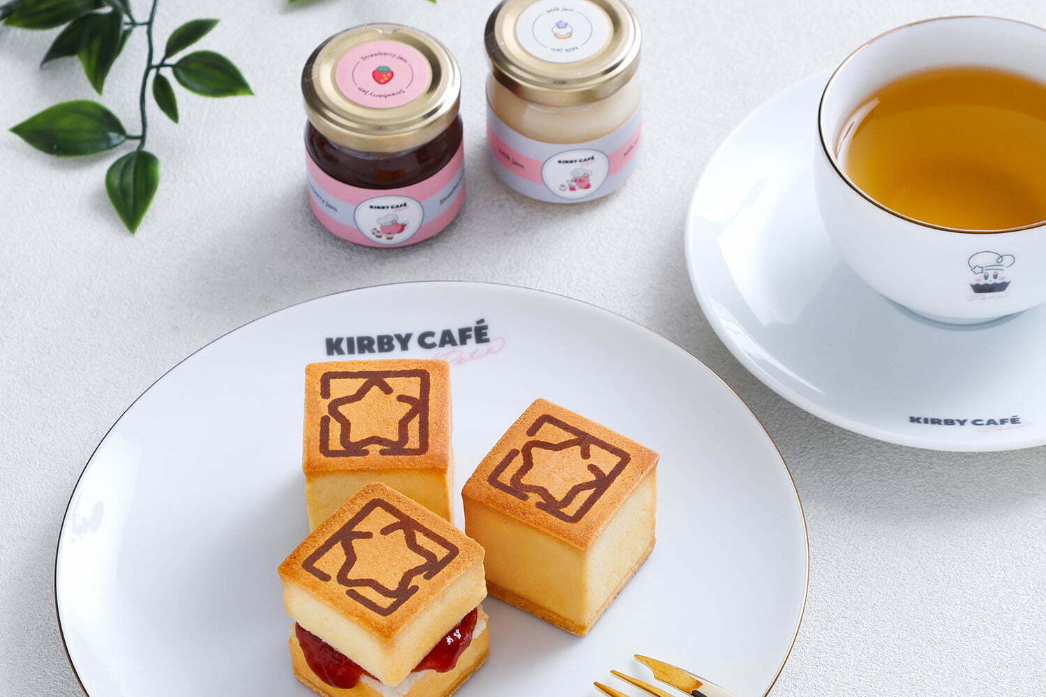 キャラクターカフェ｜カービィカフェ プチより「星ブロックみたいなスコーン」いちご＆ミルクのジャムセットも