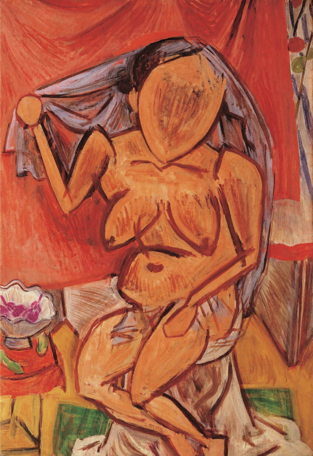 萬鐵五郎 《羅布かづく人》 大正14年(1925年) 岩手県立美術館