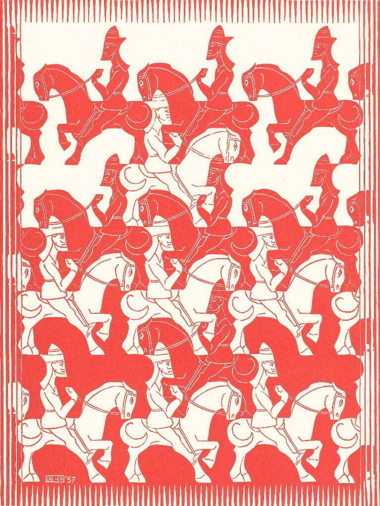 マウリッツ・コルネリス・エッシャー 《平面の正則分割 III》 1957年 木版
Maurits Collection, Italy / All M.C. Escher works © 2024
The M.C. Escher Company, Baarn, The Netherlands.All rights reserved mcescher.com