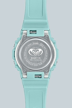 BABY-G×ロキシーのウィメンズ腕時計、角形フォルムに“太陽＆波