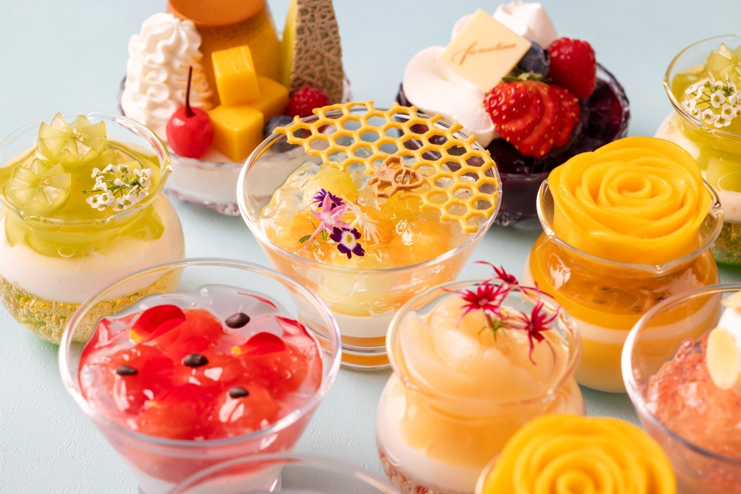 フルーツタルト｜グランド ハイアット 東京24年夏スイーツ、“宝石箱のような”メロンタルト＆濃厚マンゴーのベリーヌ