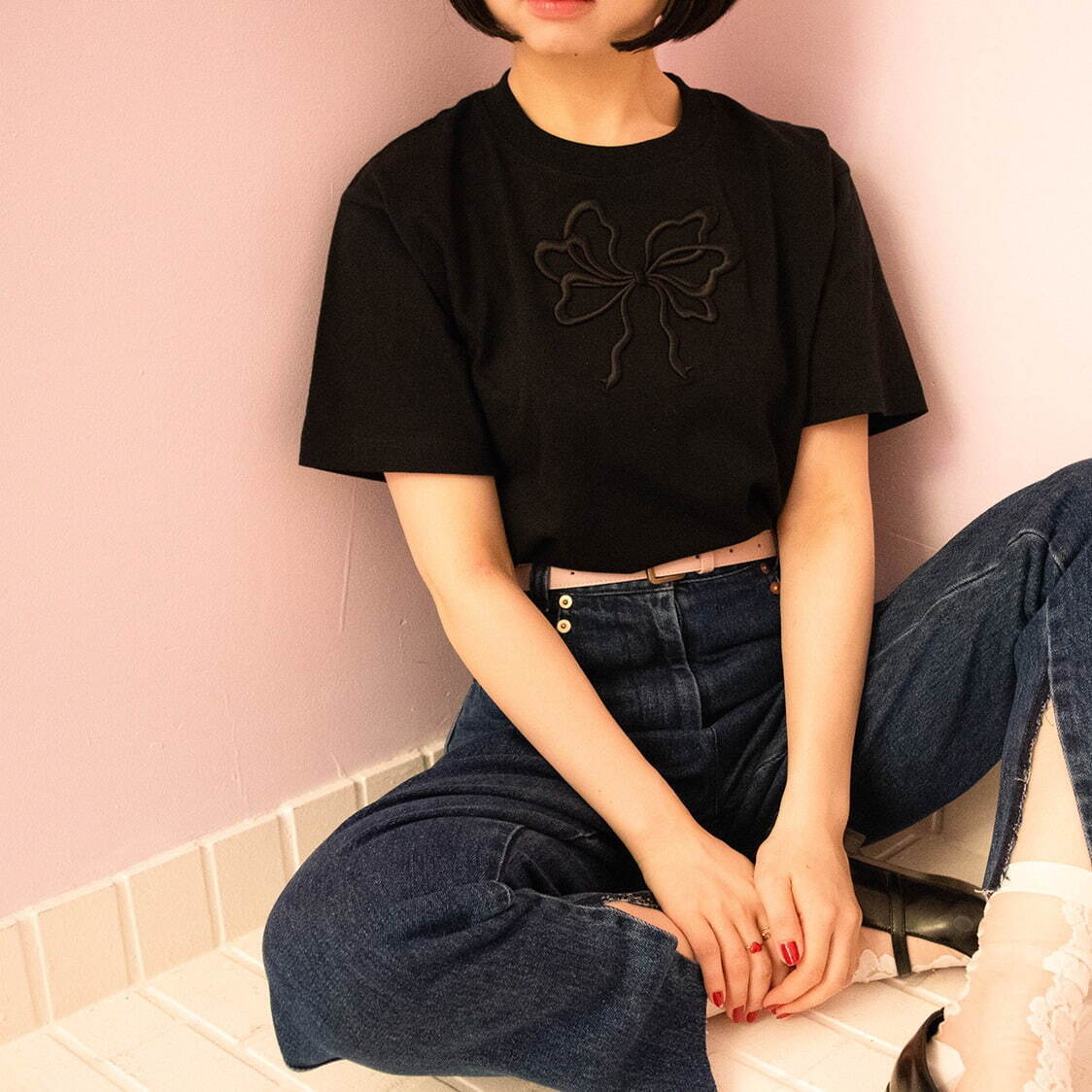 キワンダキワンダのウィメンズTシャツオーダー会、“リボン”や“ハートマーク”の刺繍で｜写真3