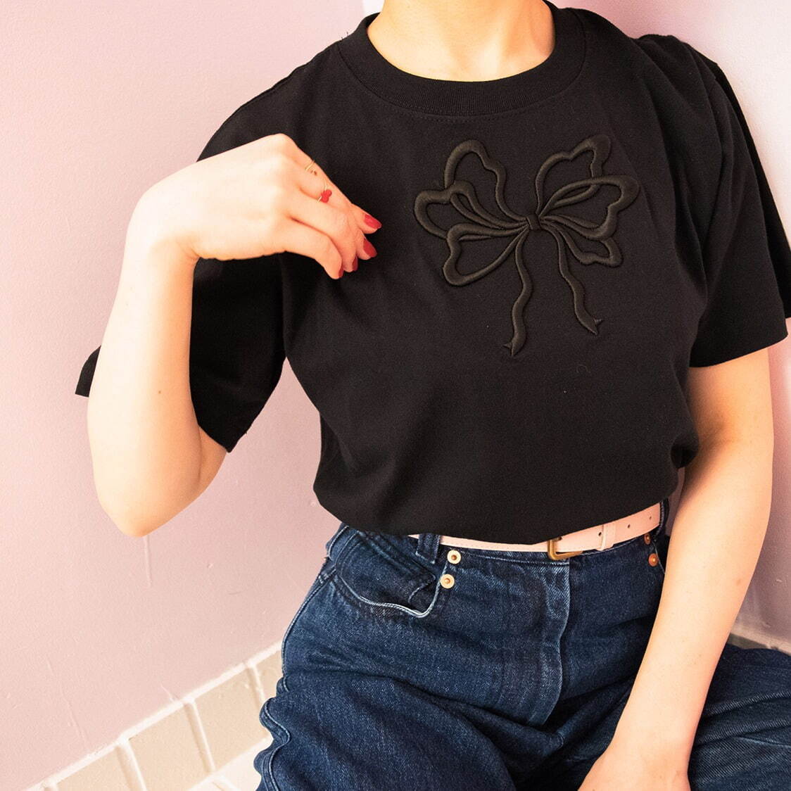 キワンダキワンダのウィメンズTシャツオーダー会、“リボン”や“ハートマーク”の刺繍で｜写真4