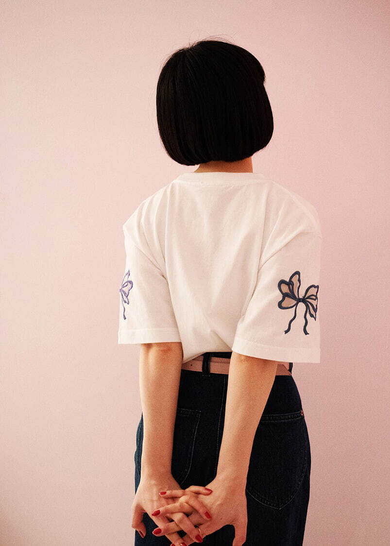 キワンダキワンダのウィメンズTシャツオーダー会、“リボン”や“ハートマーク”の刺繍で｜写真9