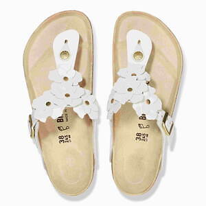 Birkenstock ギゼ フラワー エンベリッシュメント　37/24cm Gizeh Flower Leather Light Rose | BIRKENSTOCK