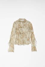 アクネ ストゥディオズ夏ウェア、リボン連ねた花柄シアーブラウス＆“目”モチーフのピンクシャツ｜写真8