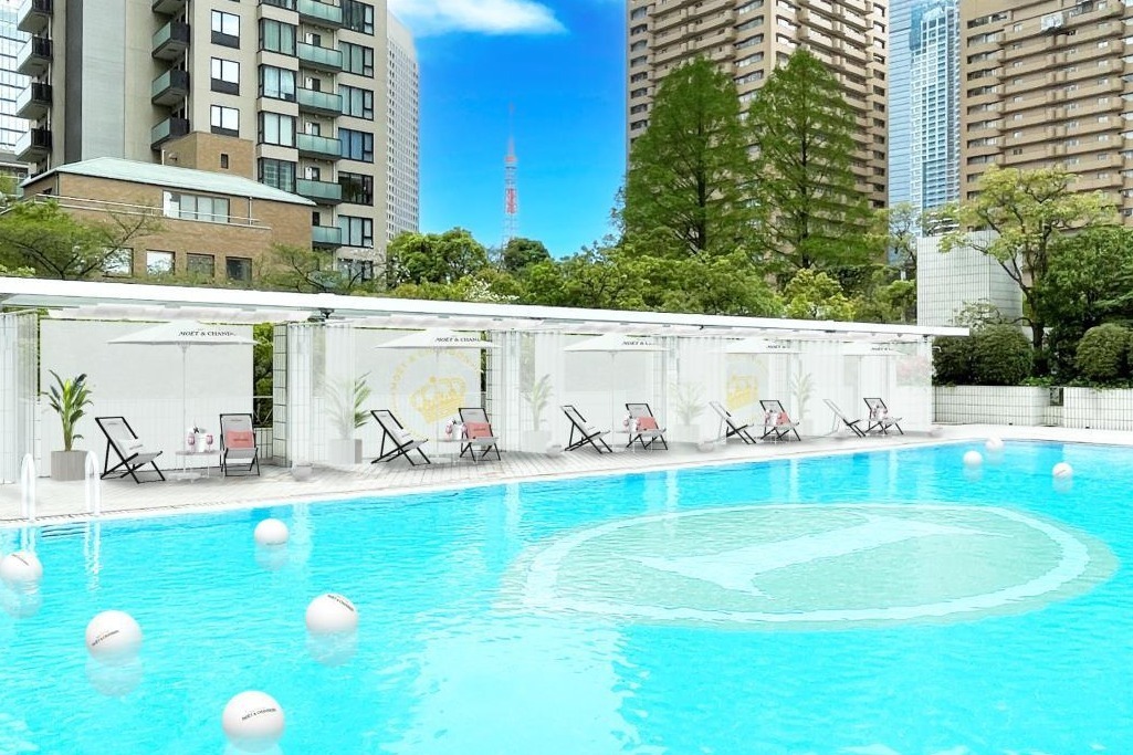 シャンパン(シャンパーニュ)｜「モエ・エ・シャンドン」の世界観を表現したガーデンプール、ANAインターコンチネンタルホテル東京で