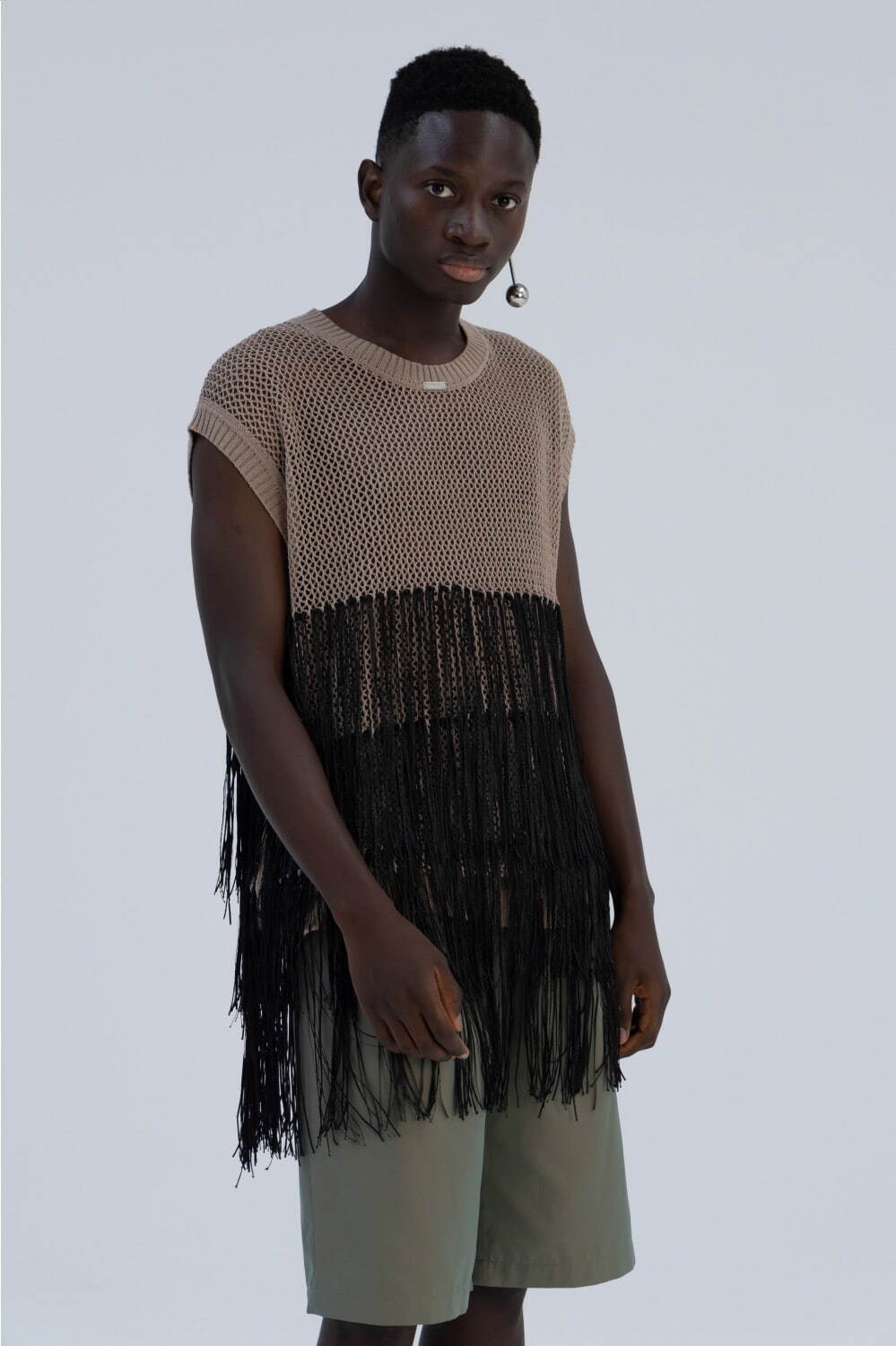 Fringe Sheer Knit Vest 46,200円