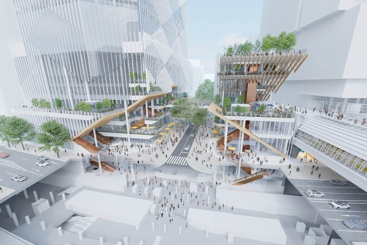 渋谷｜渋谷駅東側・宮益坂地区の再開発 - ホテル・店舗など新複合ビル3棟誕生へ、ヒカリエを繋ぐ通路や広場